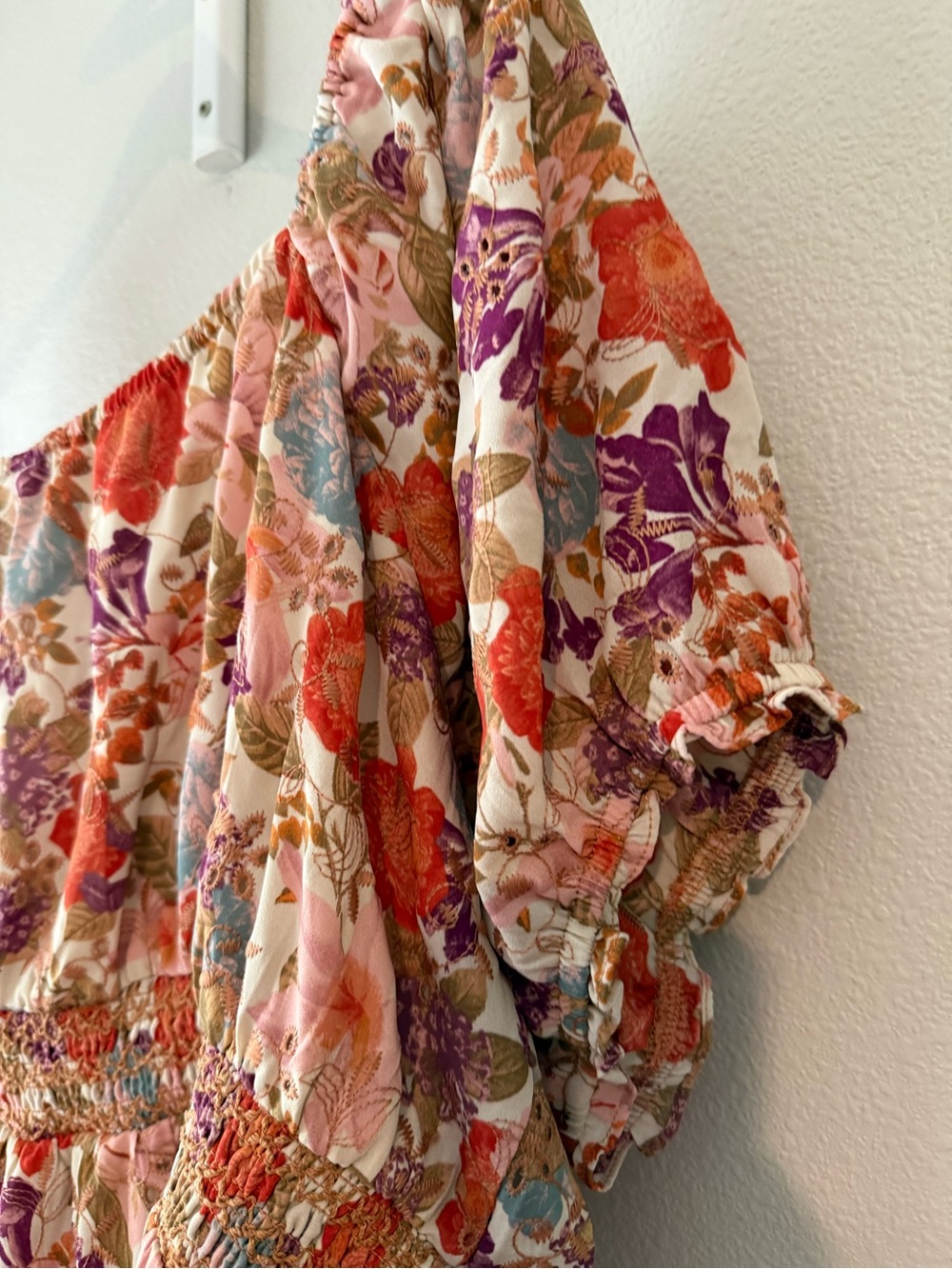 Torrid Boho Floral Peasant Top - Picture 8 of 10